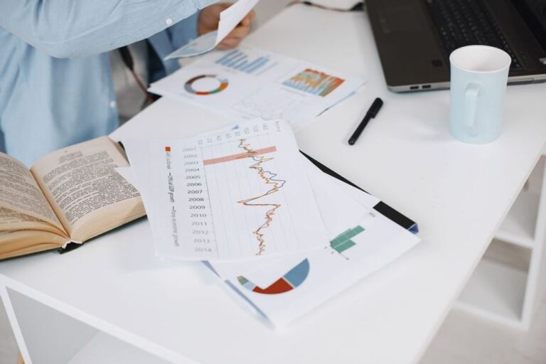 business growth chart office